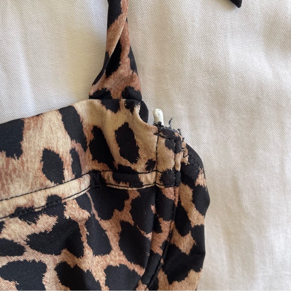 GANNI leopard scoop bikini top (sz 6) - Picture 3 of 7